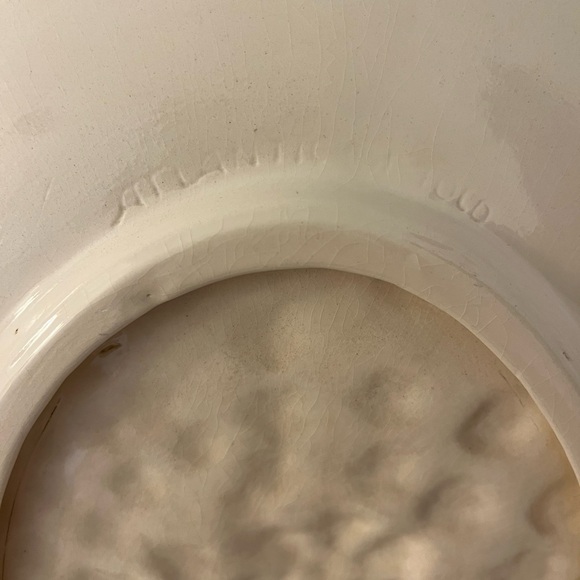 Vintage Atlantic Mold Floral 3D Wall Art Plaque Ceramic Pottery Creamy White - Picture 5 of 15